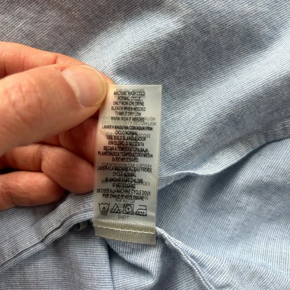 karl lagerfeld paris chambray + lace top - Picture 8 of 9